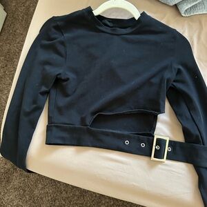 Urban Outfitters crop long sleeve with belt detail